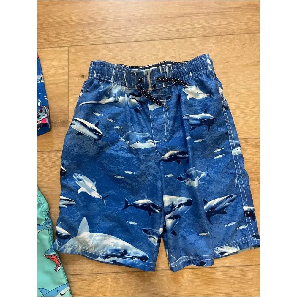 Carter's Boys bathing suit Shorts - trunks Blue, Aqua, Green, Boys 7, Set #0002
